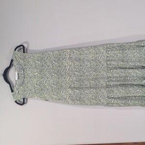 ✨NWT✨ MNG by Mango XL US 10 Sleeveless Floral Print Midi Dress Cutout Green